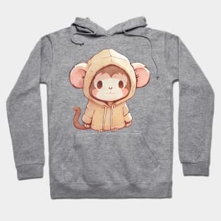 Cartoon Monkey Wearing Hoodie Hoodie